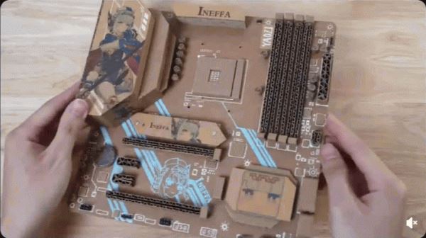 Энтузиаст собрал ПК с DDR6, процессором AMD 5800GT и SSD из будущего. Но всё это из картона